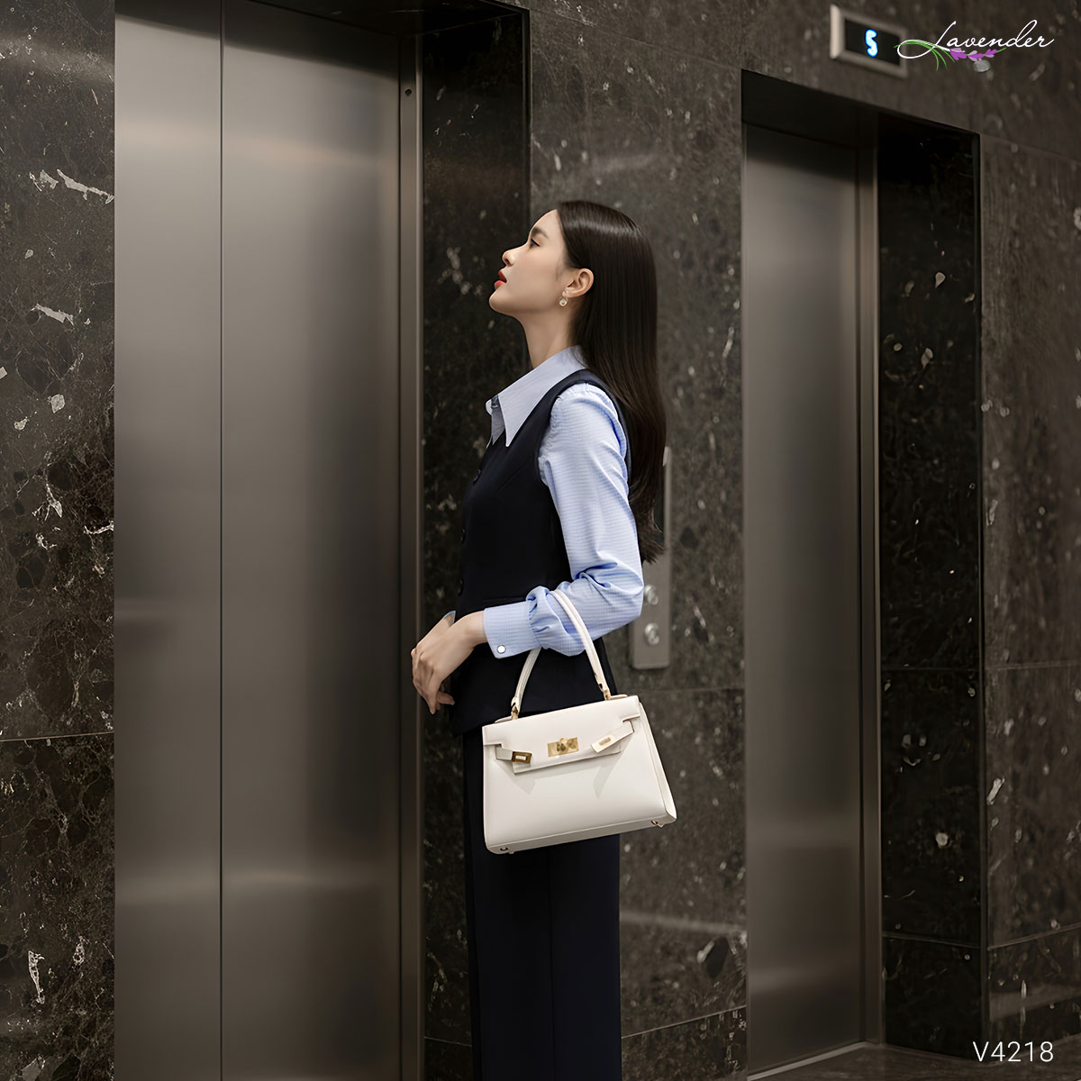 Áo vest gile xanh than V4218