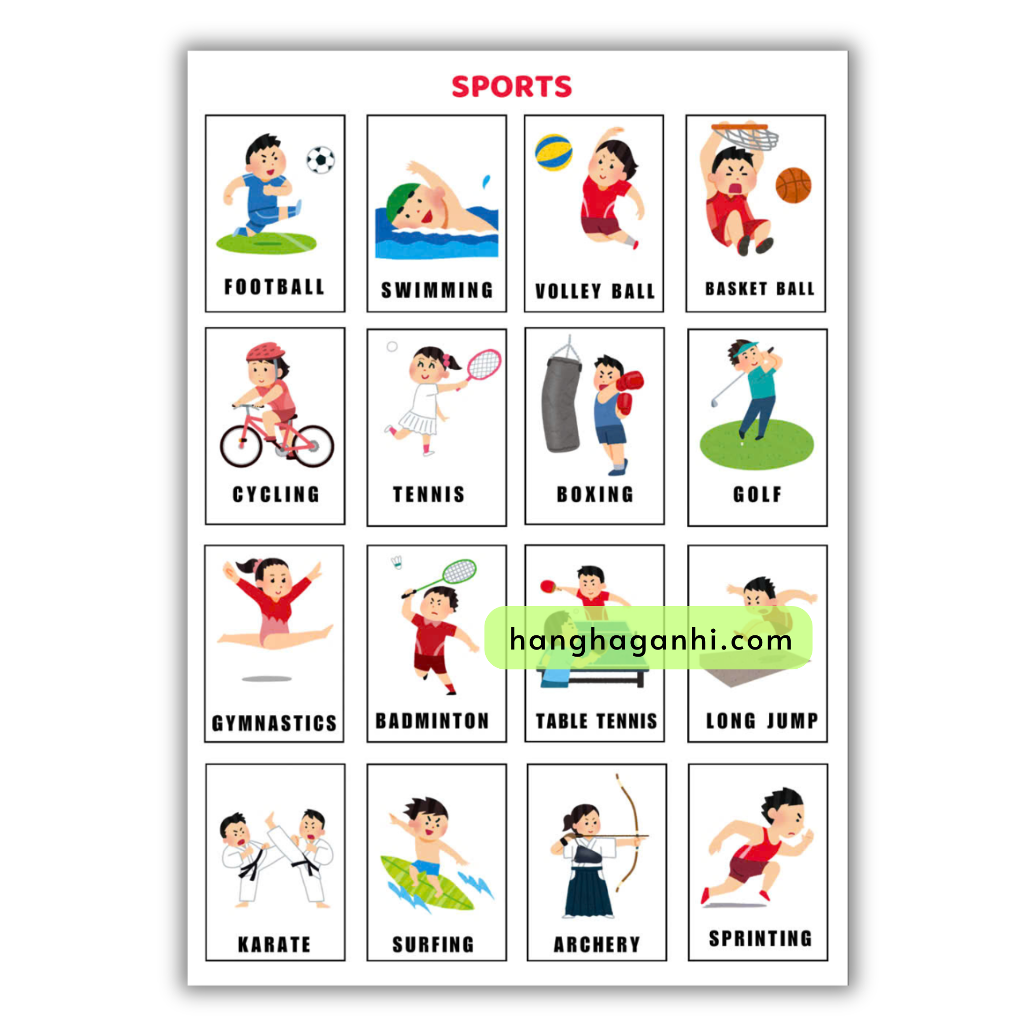 Bộ 13 tranh treo tường, 230 từ vựng Tiếng Anh_thumbnail_6