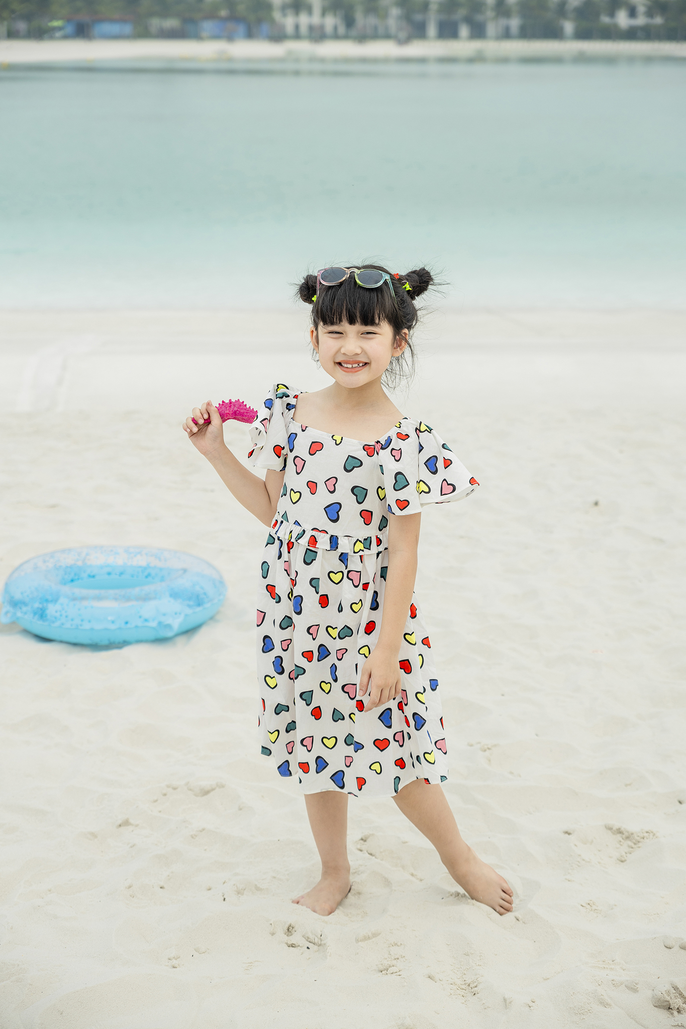 Váy họa tiết tay đổ bèo eo_thumbnail_3