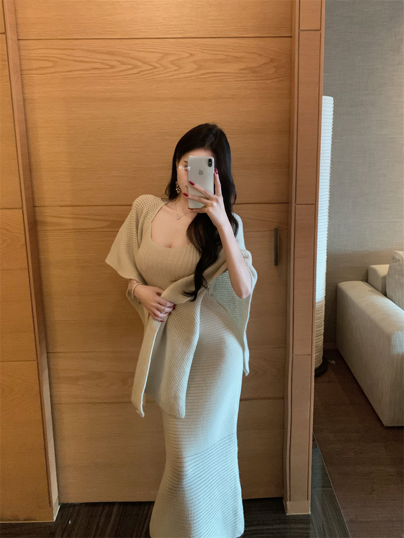 Set Váy Len Dài Kèm Áo Khoác Cardigan – Phong Cách Thanh Lịch_thumbnail_14