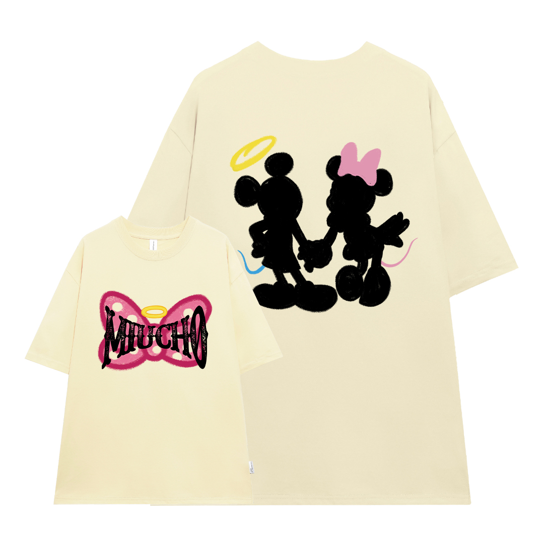 Áo thun cặp đôi couple nhà chuột from rộng ATD1339 Miucho vải cotton thoáng mát cổ tròn in mix_thumbnail_8