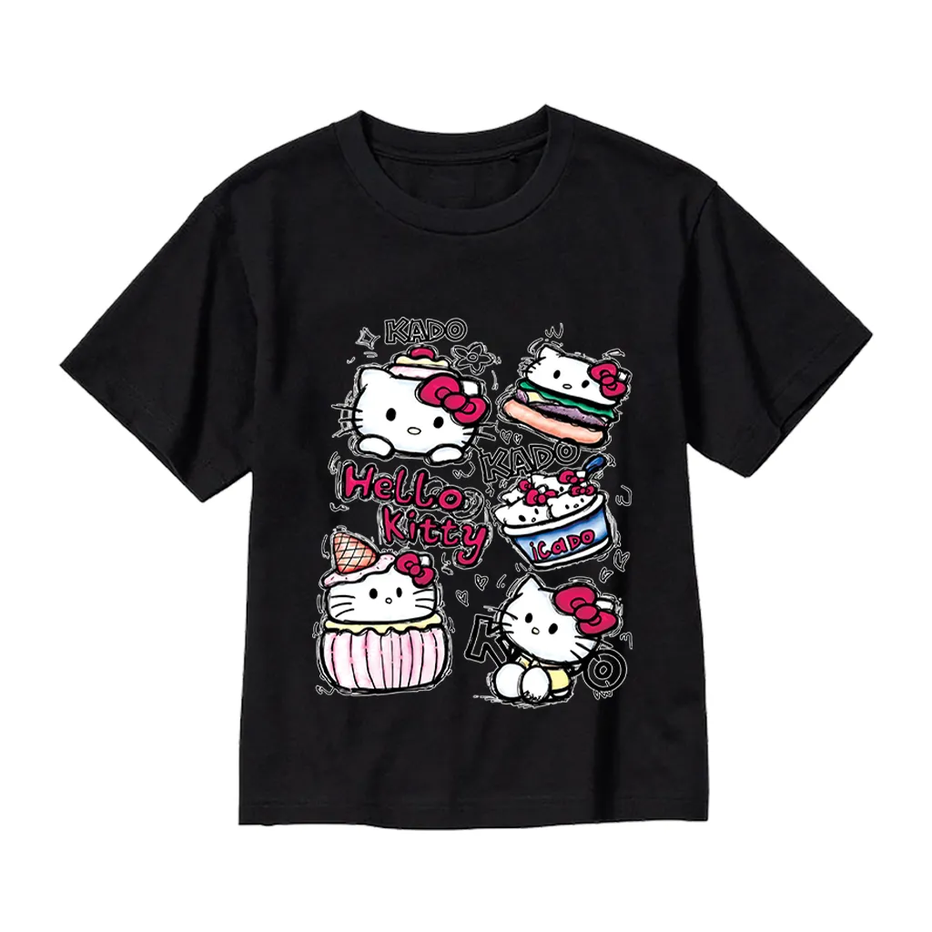 Áo thun cho bé gái Kado vải cotton thoáng mát dày dặn Hello Kitty cổ tròn in mix 2867_thumbnail_12