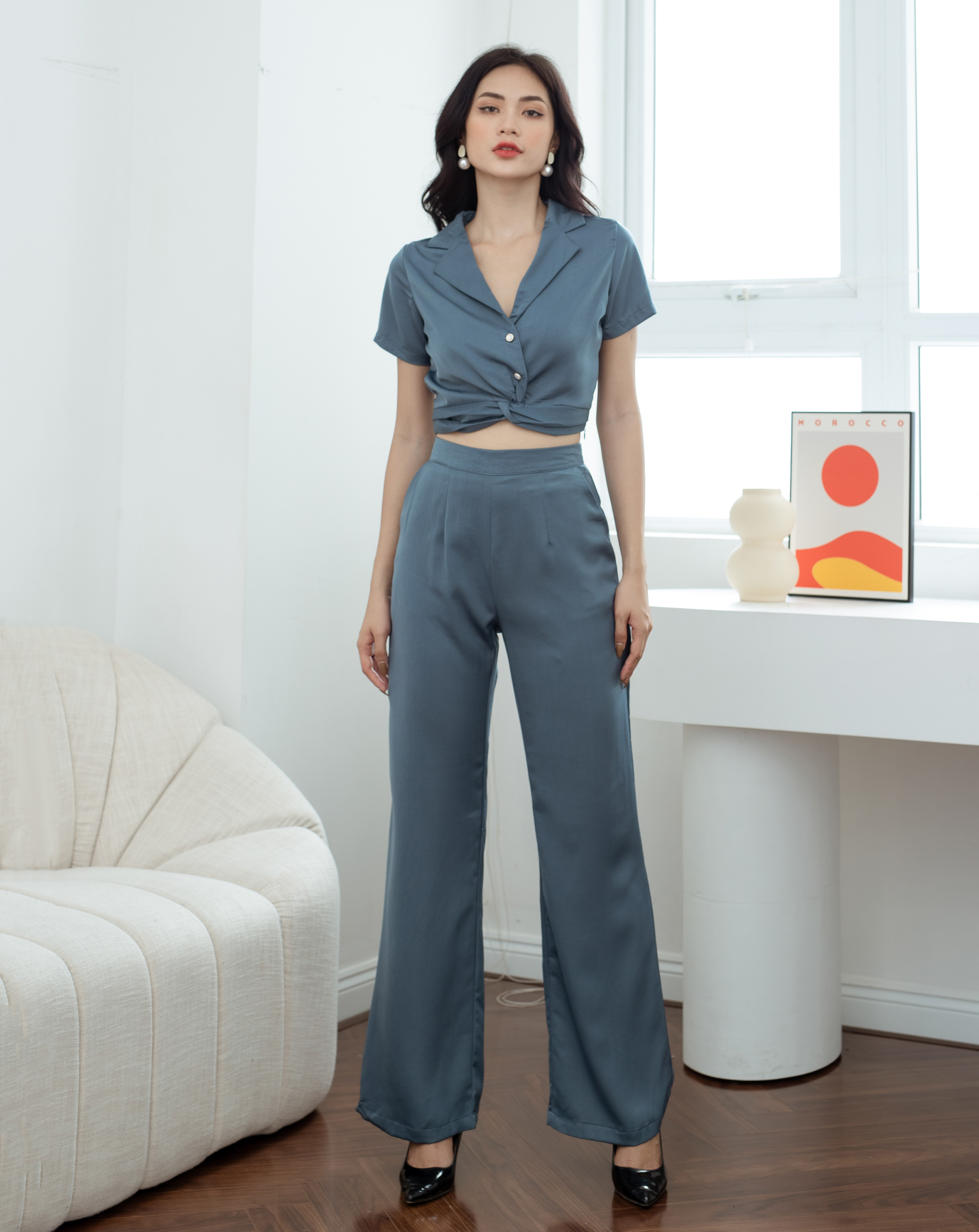 Set nguyên bộ quần dài áo crop top_thumbnail_2