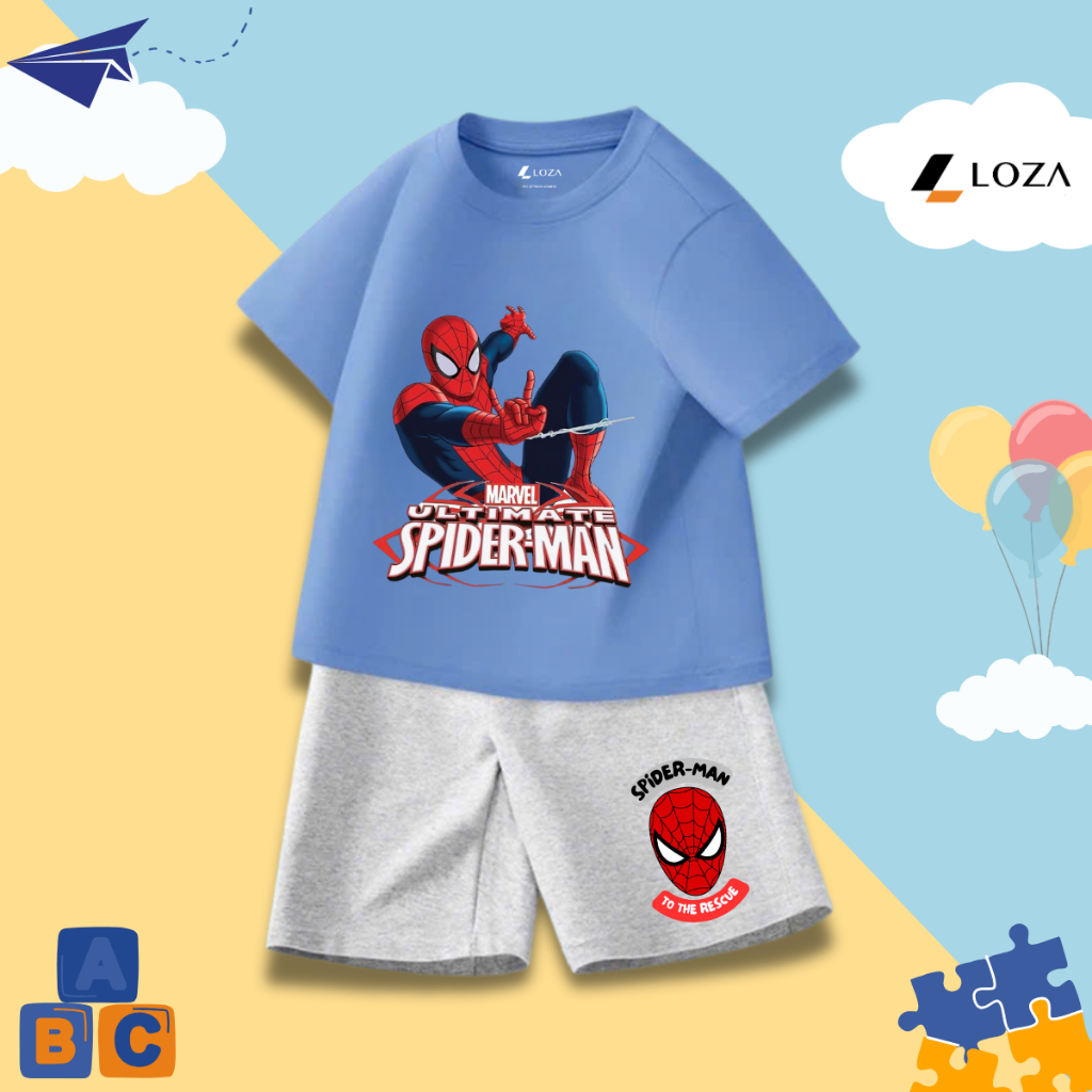 Bộ đồ bé trai in hình 