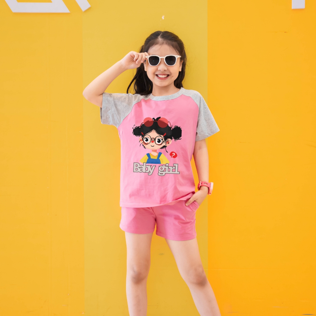 Bộ đồ bé gái in hình Bé gái Baby Girl - Loza Kids FB365_thumbnail_0