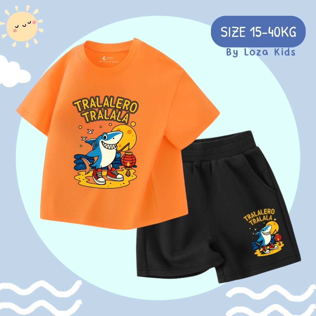 Bộ đồ bé trai Brainrot  Tralalelo Tralala mới về 2025 - Quần áo trẻ em  từ 15-45kg - Loza Kids SB447_thumbnail_1