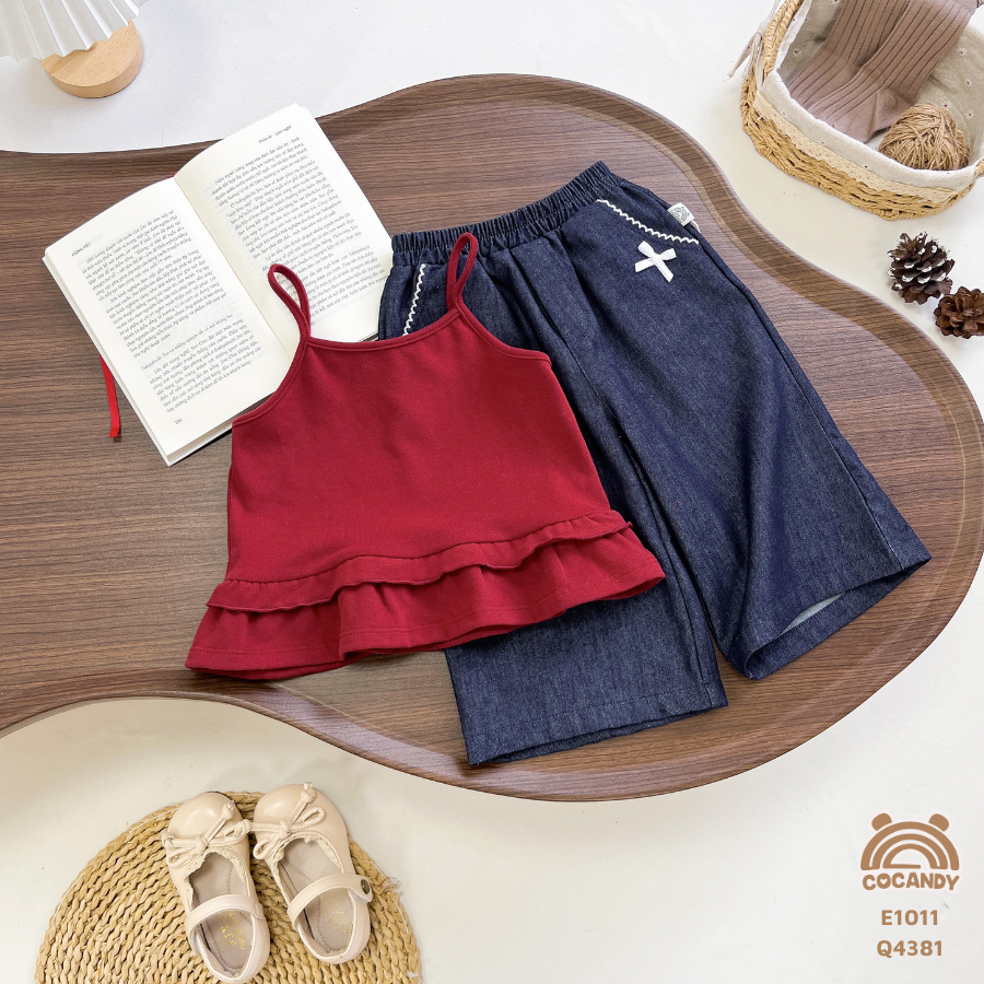 Áo 2 dây đỏ trơn