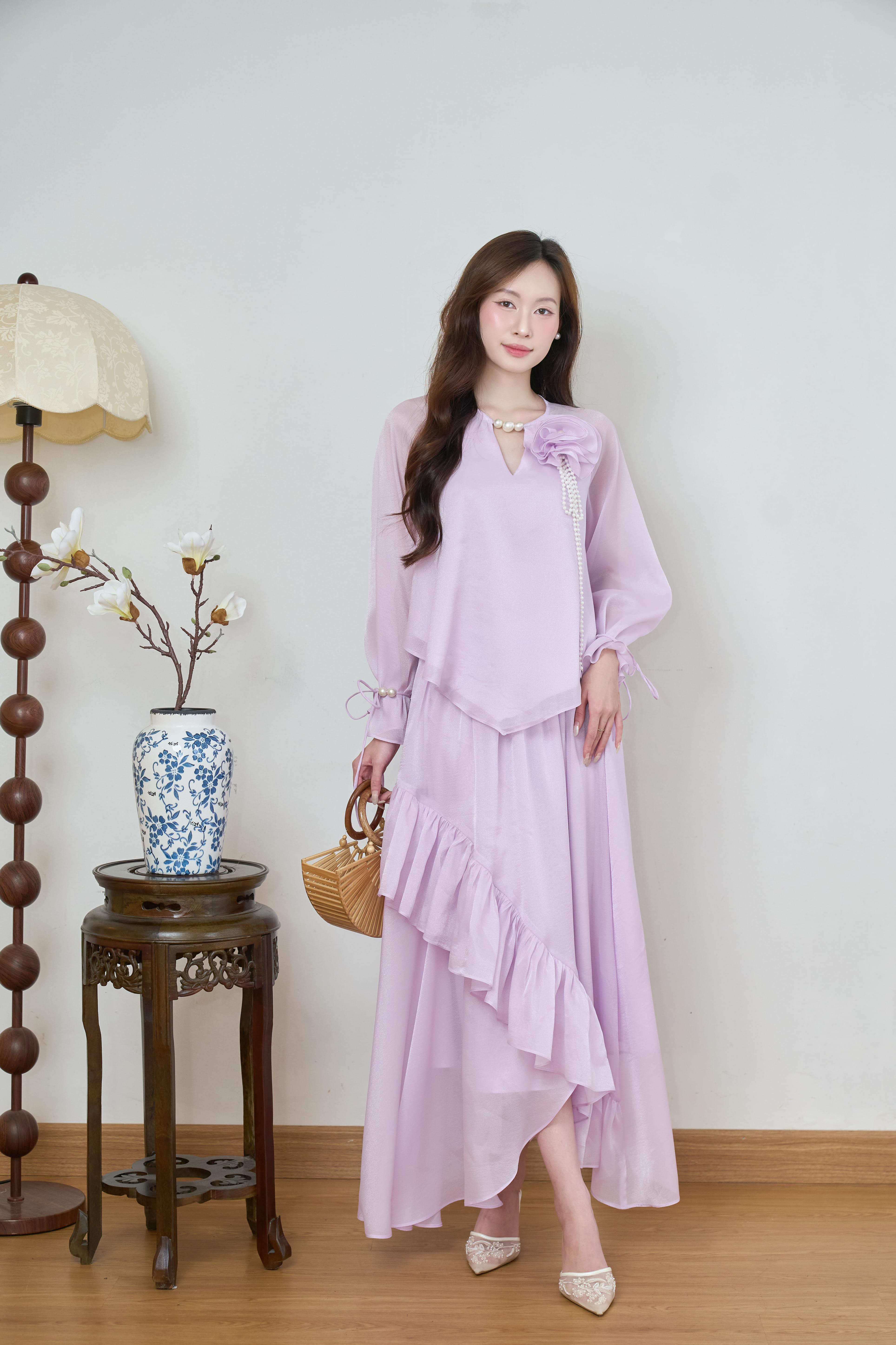 Set váy Tử Lam Ngọc