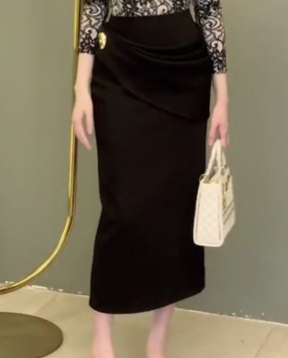 Chân Váy Bút Chì Đắp Chéo Khuy Đồng_thumbnail_3