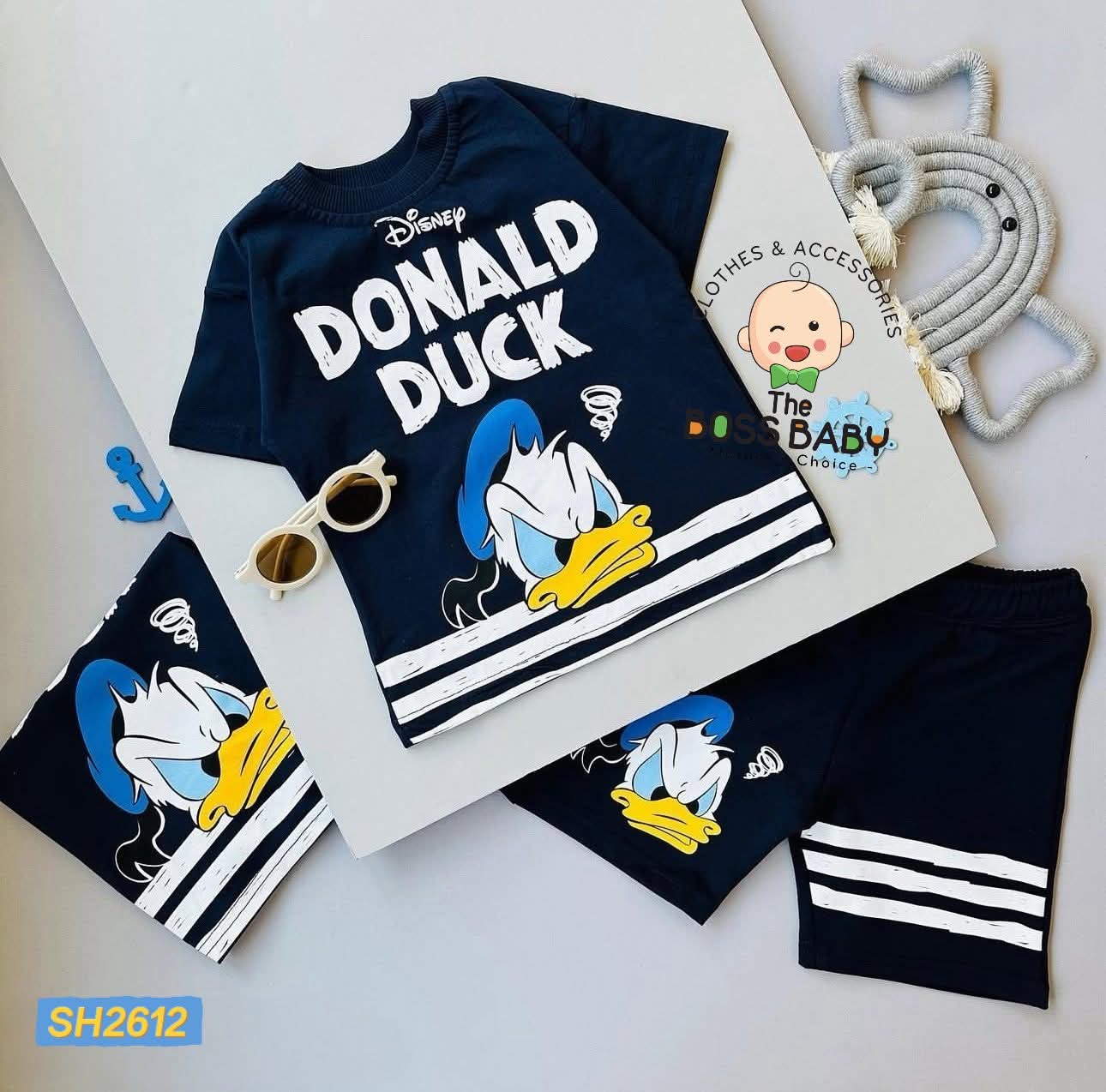 Set bộ cotton xanh donald duck
