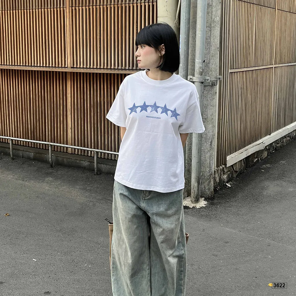 Áo thun boxy unisex thiết kế cổ điển Miucho 3622_thumbnail_4