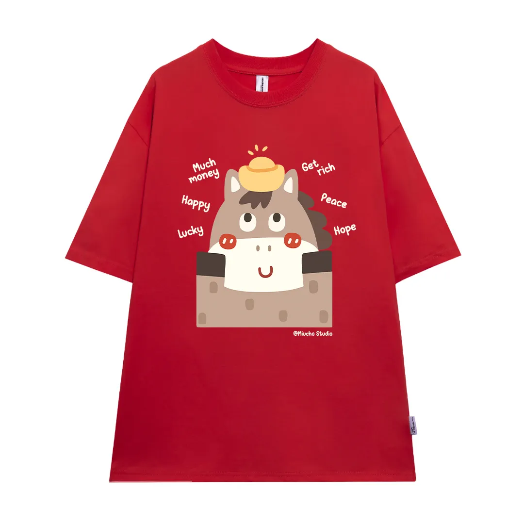 Áo thun form rộng Miucho vải dày dặn thoáng mát tôn dáng chú ngựa ngây ngô in mix 2910_thumbnail_11