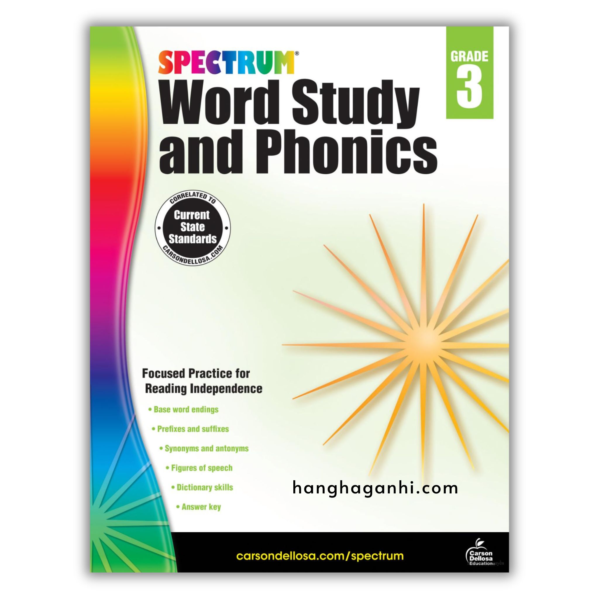 Sách Spectrum Word Study and Phonics Workbook Grade 3