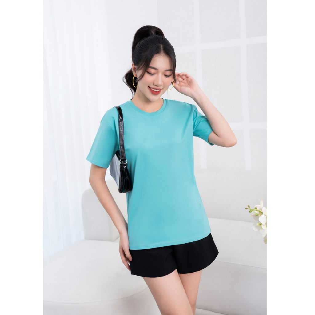 [Form Rộng] Áo phông nữ dáng rộng màu trơn chất cotton lạnh nhiều màu tươi trẻ - LOZA PH403301_thumbnail_11