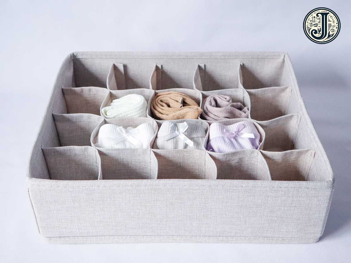 Khay đựng 20 ô Be đồ lót, quần tất chia ngăn gấp gọn J18B_thumbnail_2