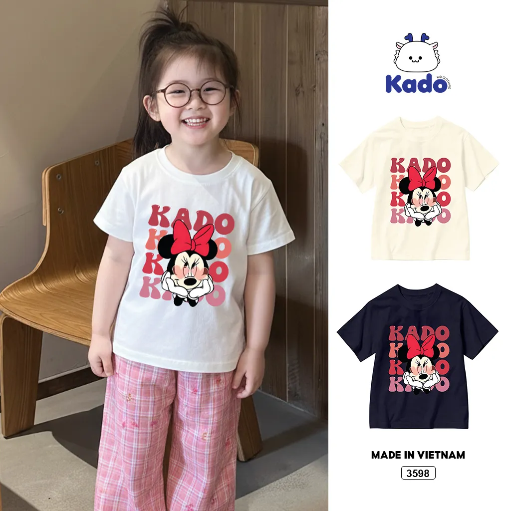 Áo thun bé gái hoạt hình dễ thương Kado 3598