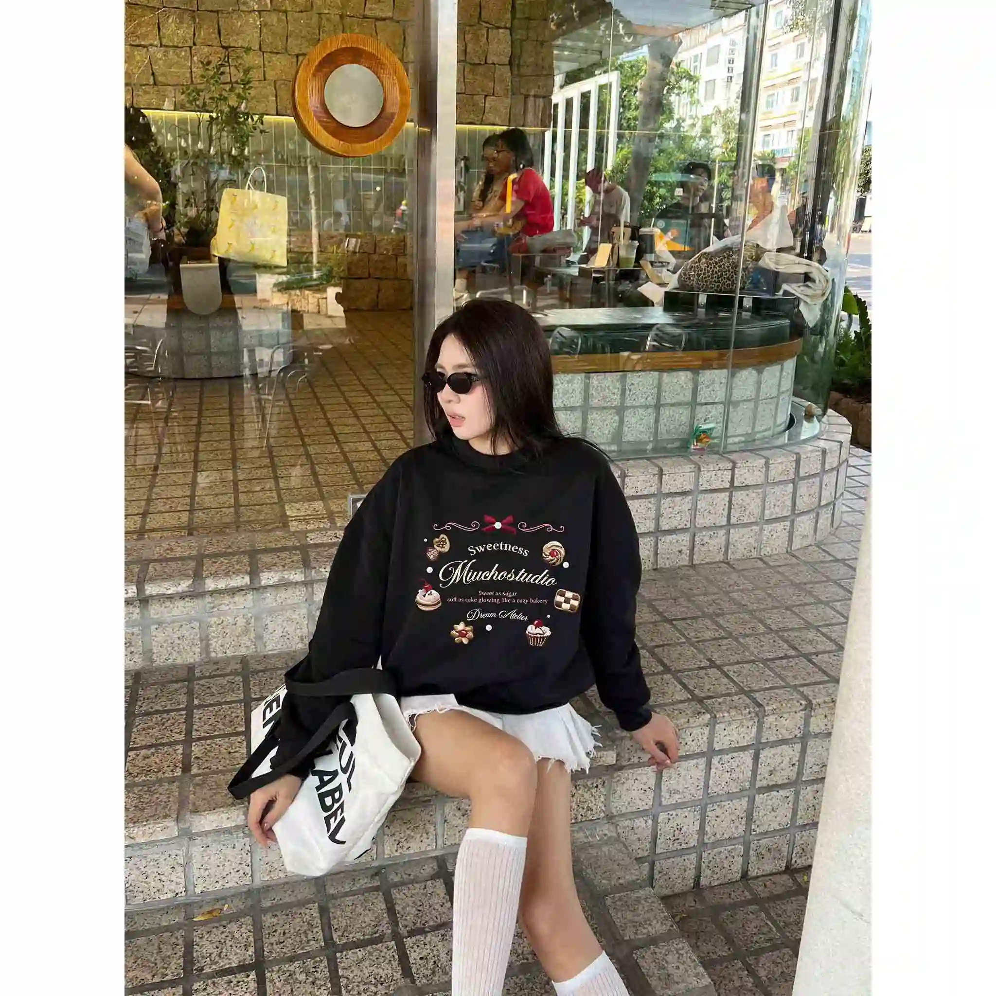 Áo Sweater nữ form boxy Miucho vải nỉ 2 da thoáng mát thấm hút tốt Giáng Sinh in mix 2846_thumbnail_5
