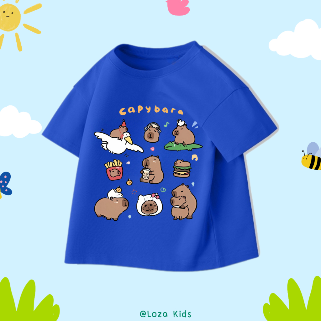 Áo thun cho bé in hình Capybara - Loza Kids AT2772_thumbnail_3