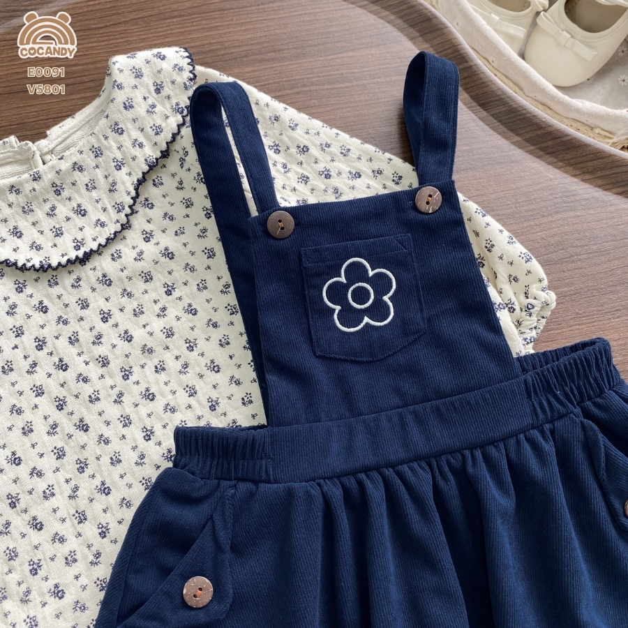 Váy yếm nhung XANH NAVY thêu hoa_thumbnail_1