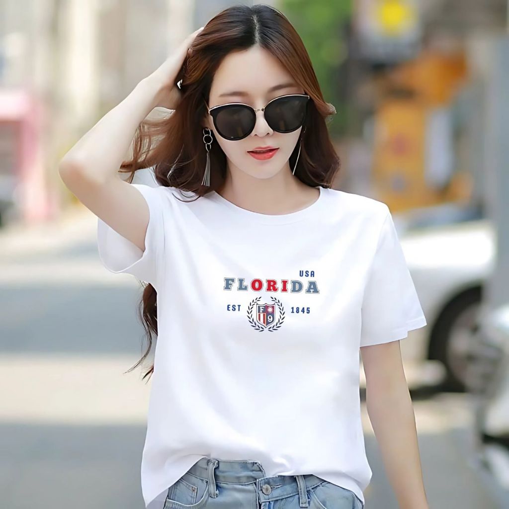 [Form Rộng] Áo phông nữ LOZA hình 'FLORIDA USA' dáng rộng - Mã RT8204_thumbnail_1