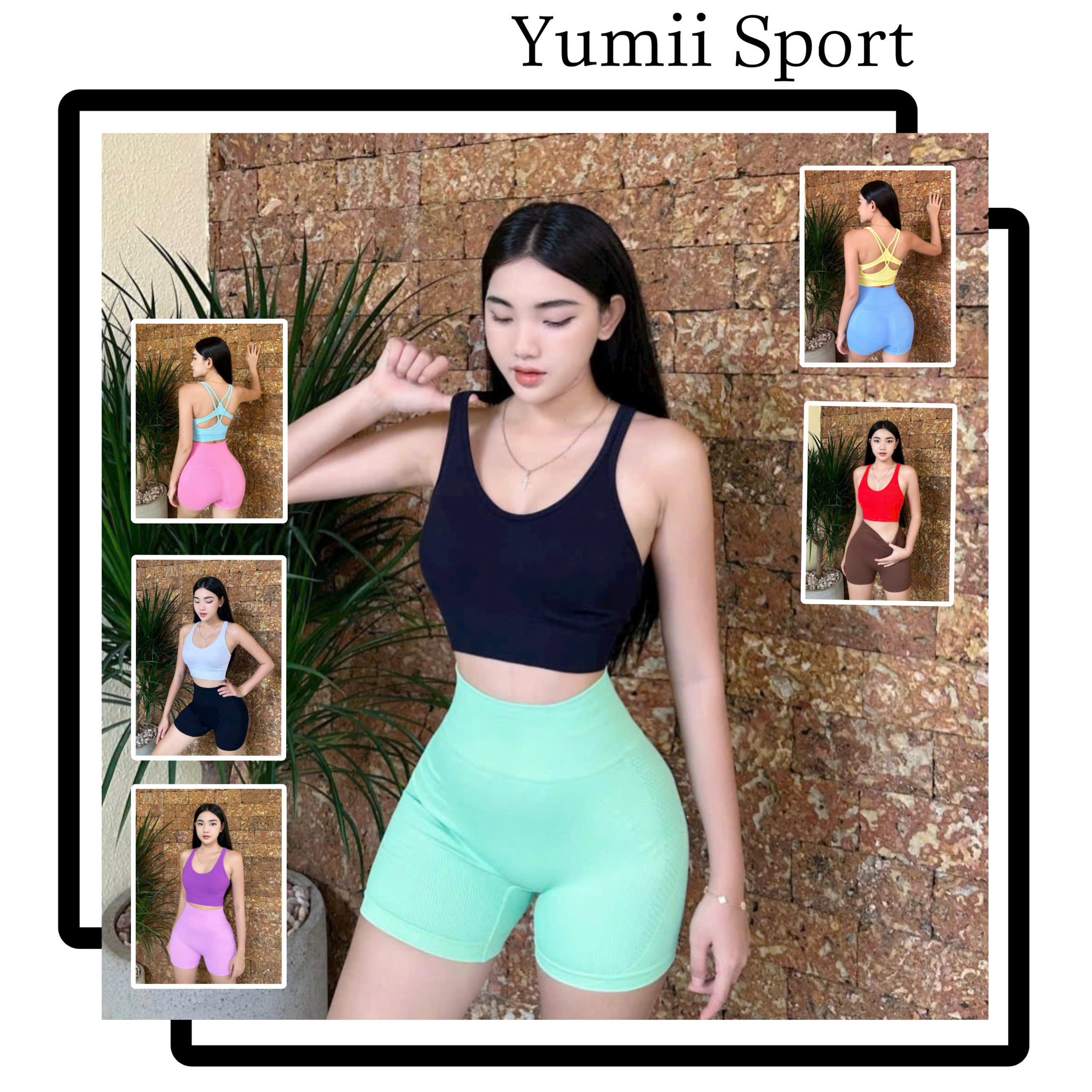 Áo Lót Thể Thao Tập Gym Yoga Nữ Yumiisport Áo Bra Hai Dây Lưng Tim Nâng Ngực Không Gọng Vải Co Giãn Thoáng Mát Sẵn Mút