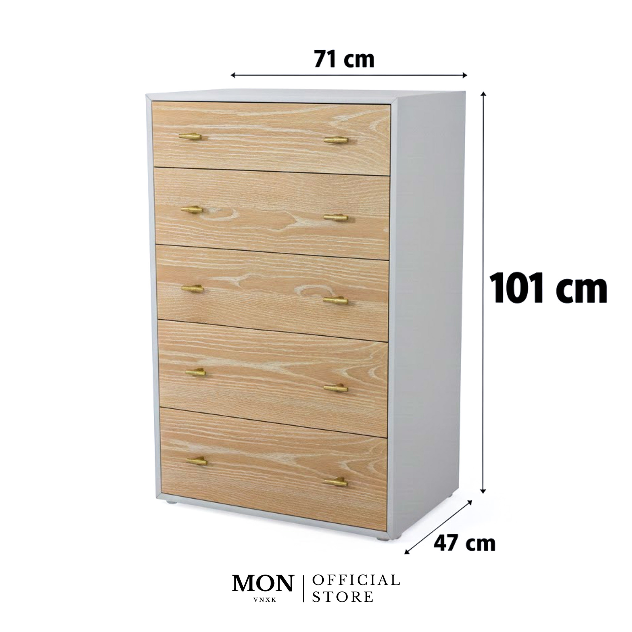 TỦ TRANG TRÍ WEST ELM MODERNIST WOOD & LACQUER 5-DRAWER DRESSER( Thanh lý)