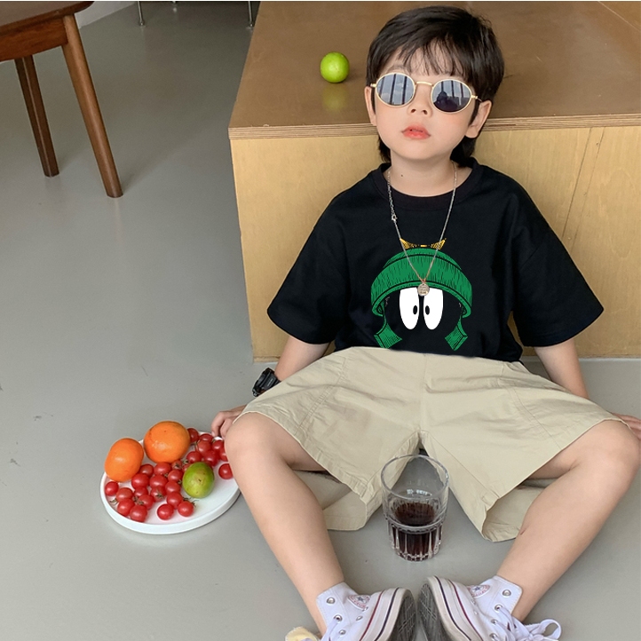 Áo thun cho bé trai bé gái form rộng vải cotton thoáng mát AED1007 Miucho Kid in artwork_thumbnail_6