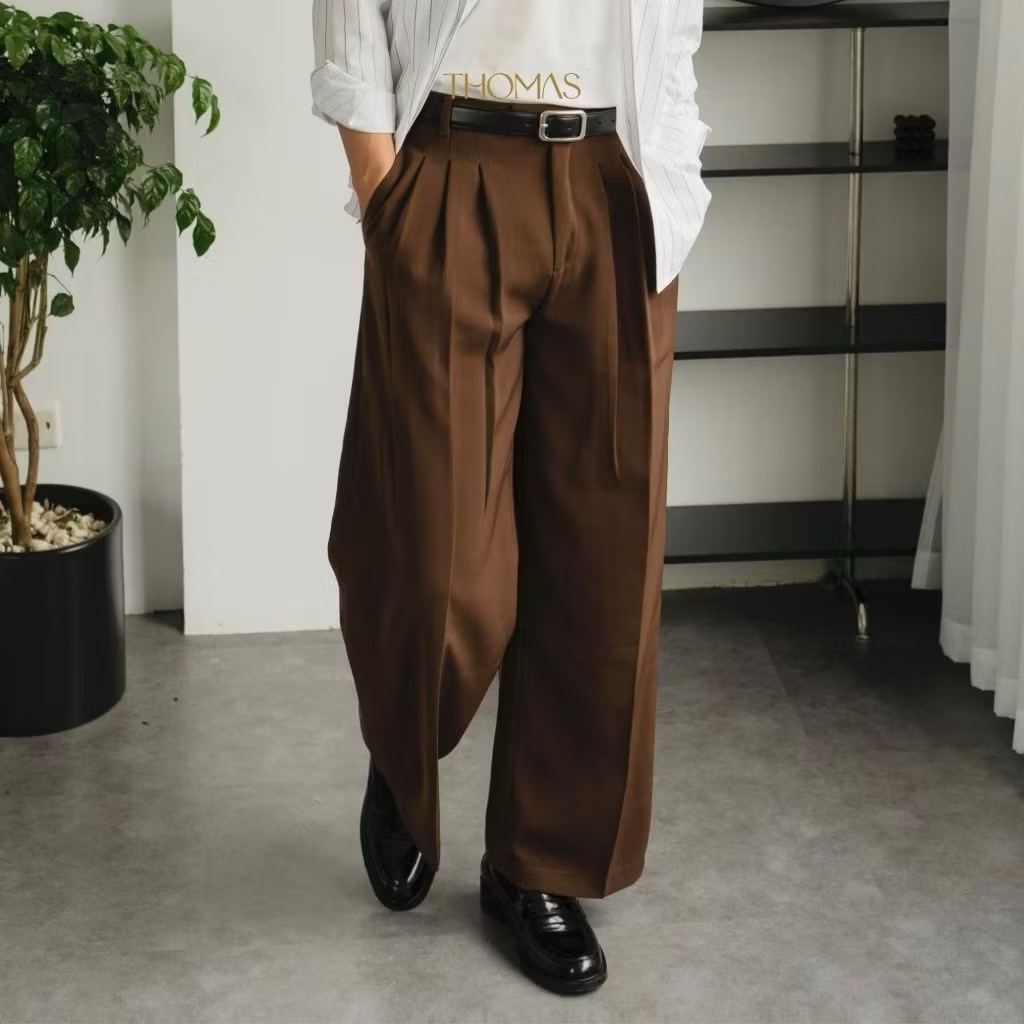 Quần Dài Thomas Bali Vải Thái Form Wide Leg