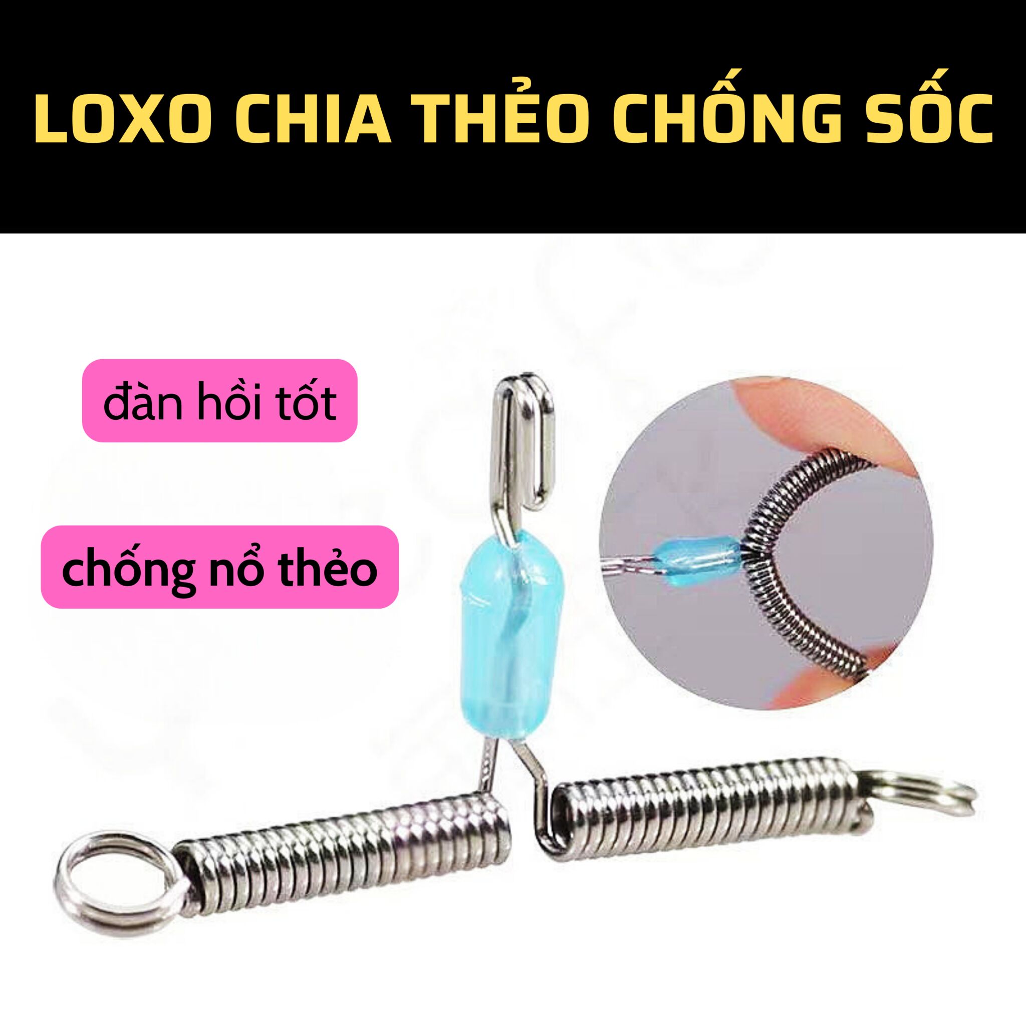 Túi 10 Bộ Lò Xo Chia Thẻo Câu Đài Chống Xốc