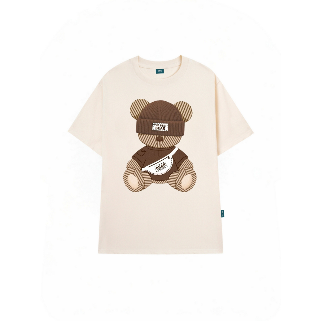 Áo thun unisex hình Gấu The Best Bear local brand 𝐖𝐞 𝐓𝐞𝐞 dáng oversize rộng - WU0902_thumbnail_2