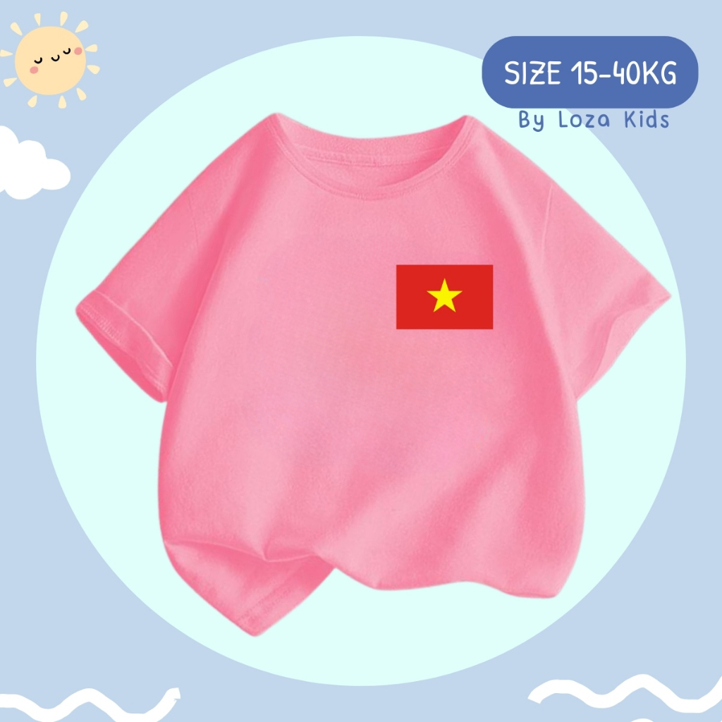 Áo phông in hình Cờ đỏ sao vàng Việt Nam - Loza Kids AT00VN