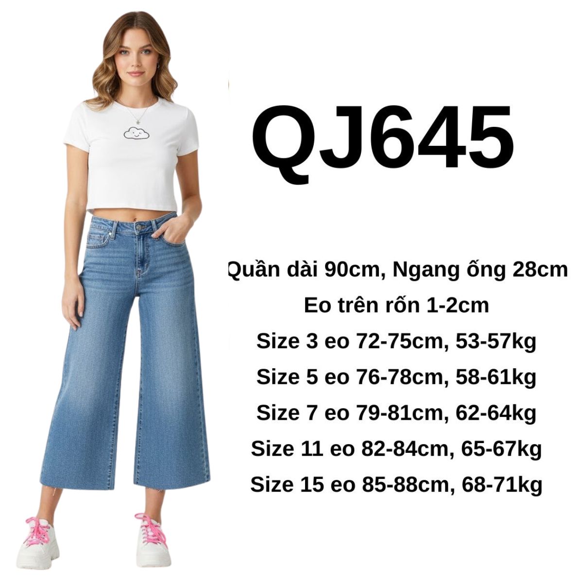 QJ645 Quần jeans JB - suông