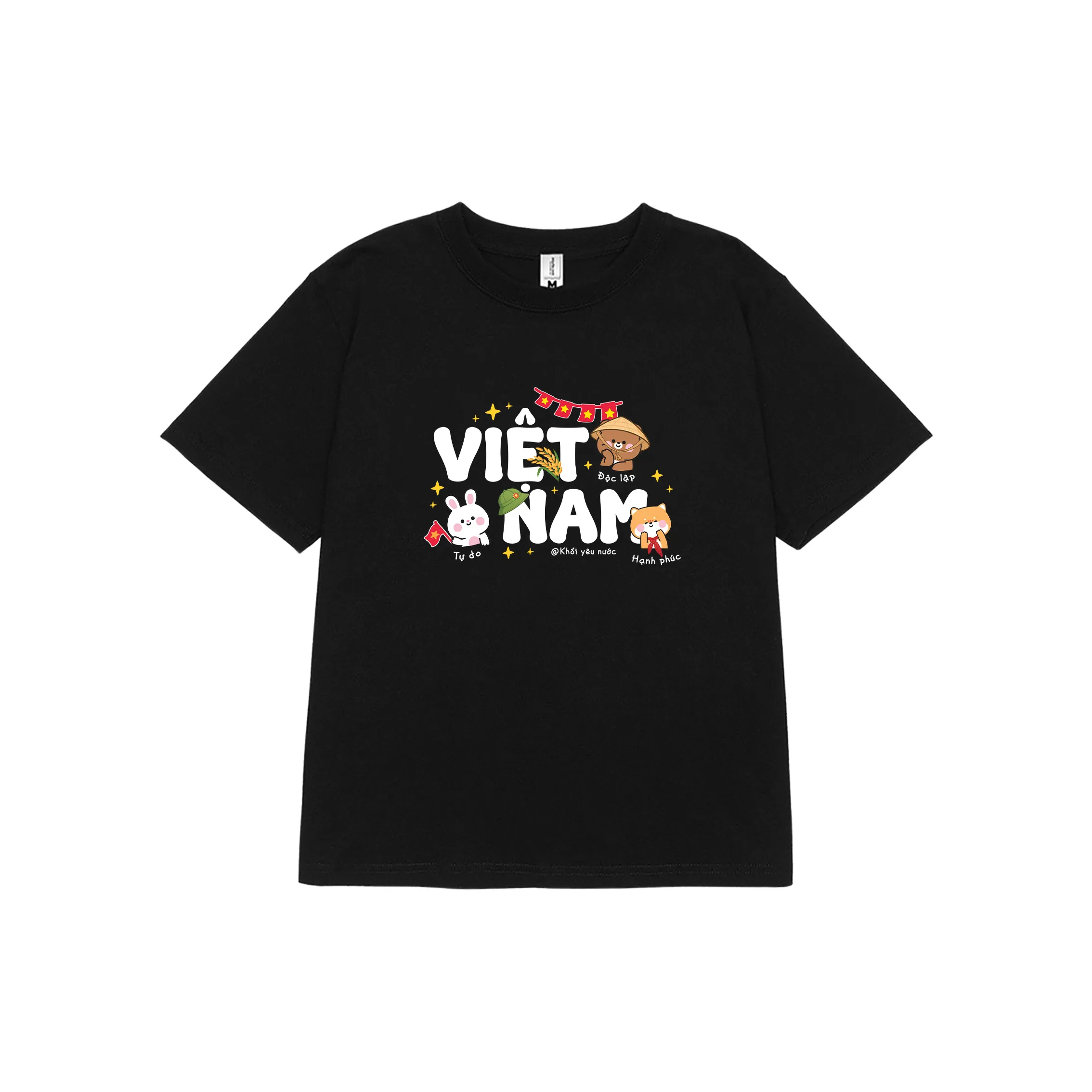 Áo baby tee tôi yêu Việt Nam 2515 Miucho tay ngắn vải cotton thoáng mát cổ tròn in mix_thumbnail_6