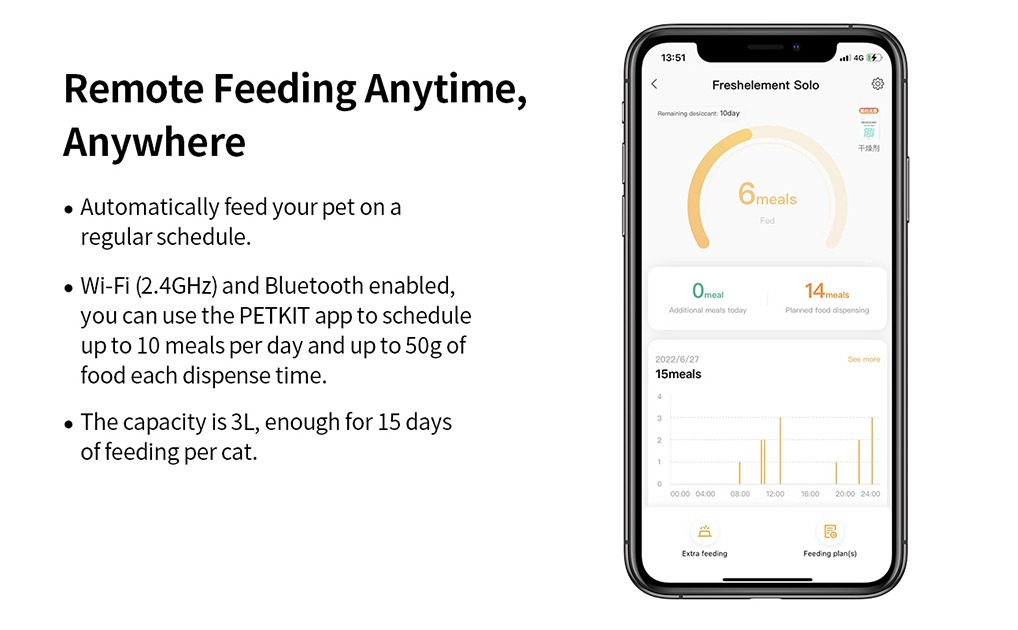 PETKIT Fresh Element Solo Automatic Pet Feeder - White