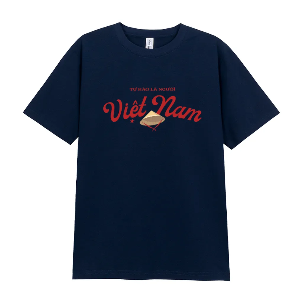 Áo thun Việt Nam form vừa 2522 Miucho Chic vải cotton cao cấp phong cách cổ điển in chữ_thumbnail_10