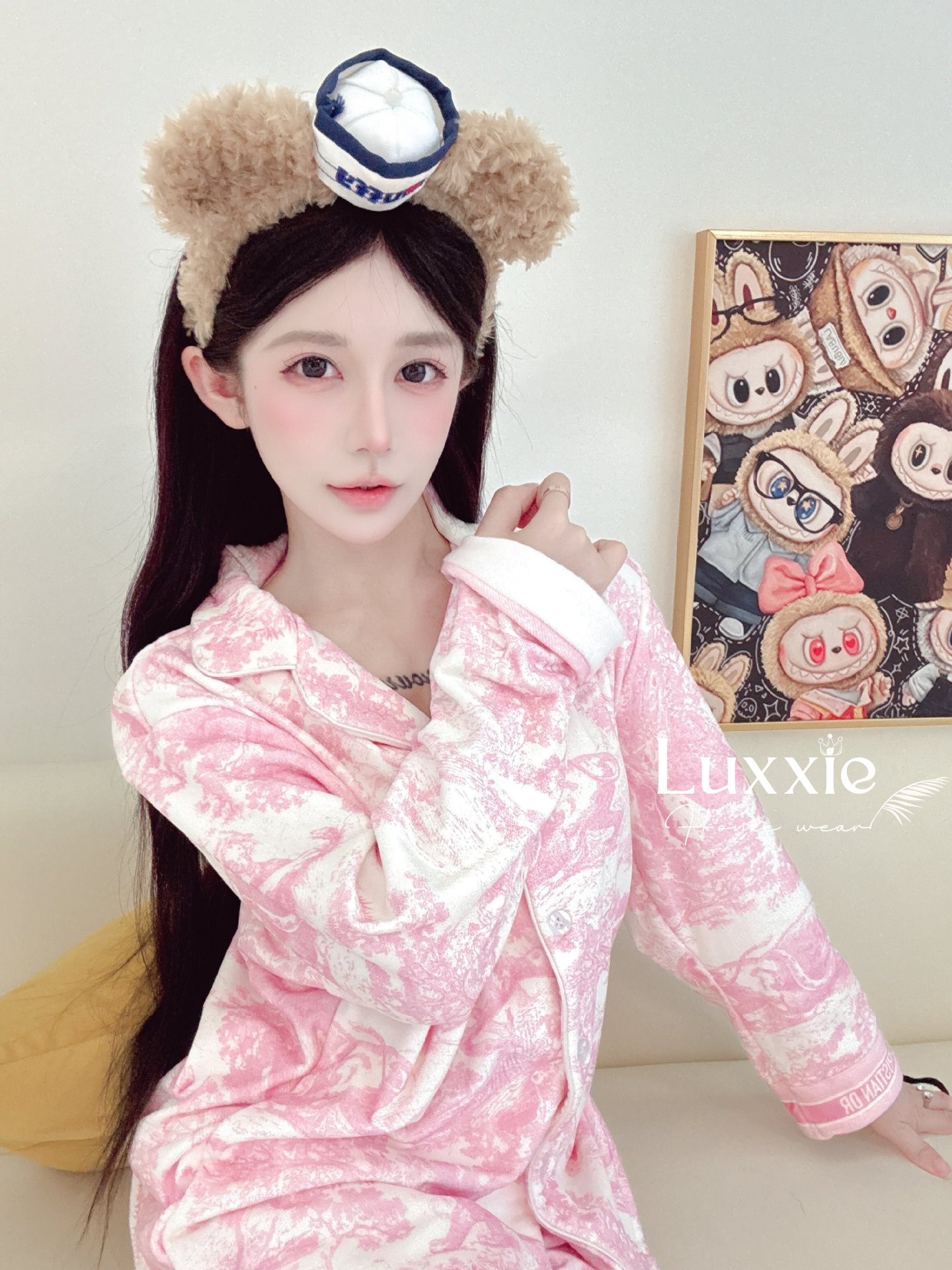 NHUNG39 Bộ ngủ nhung nỉ DR_thumbnail_3