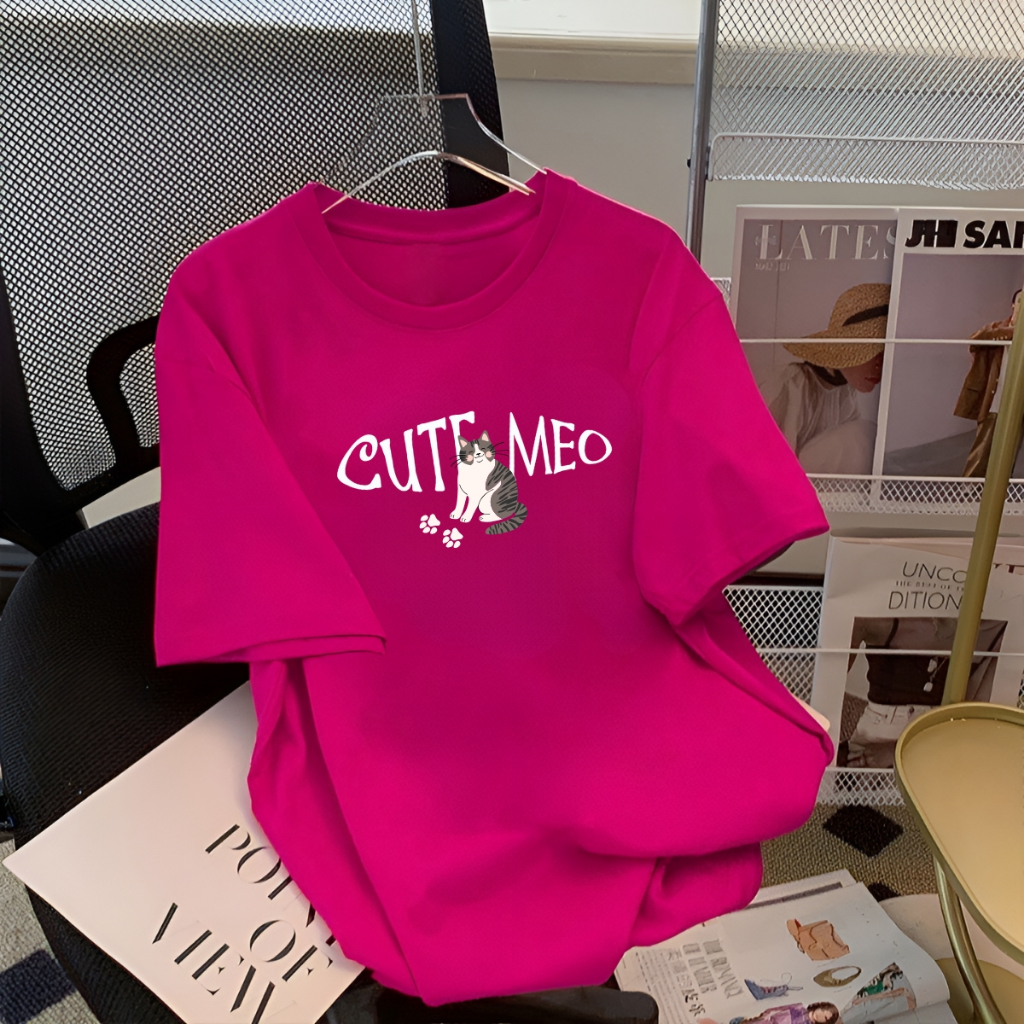 [Form Rộng] Áo thun nữ in hình Mèo Cute - LOZA RT7969_thumbnail_3