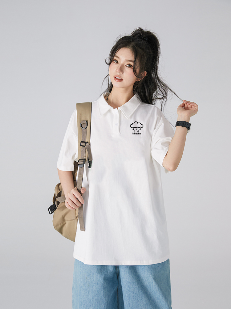 Áo polo nữ form rộng chất vải cotton co giãn thoáng mát PLD1698 Miucho in basic_thumbnail_4