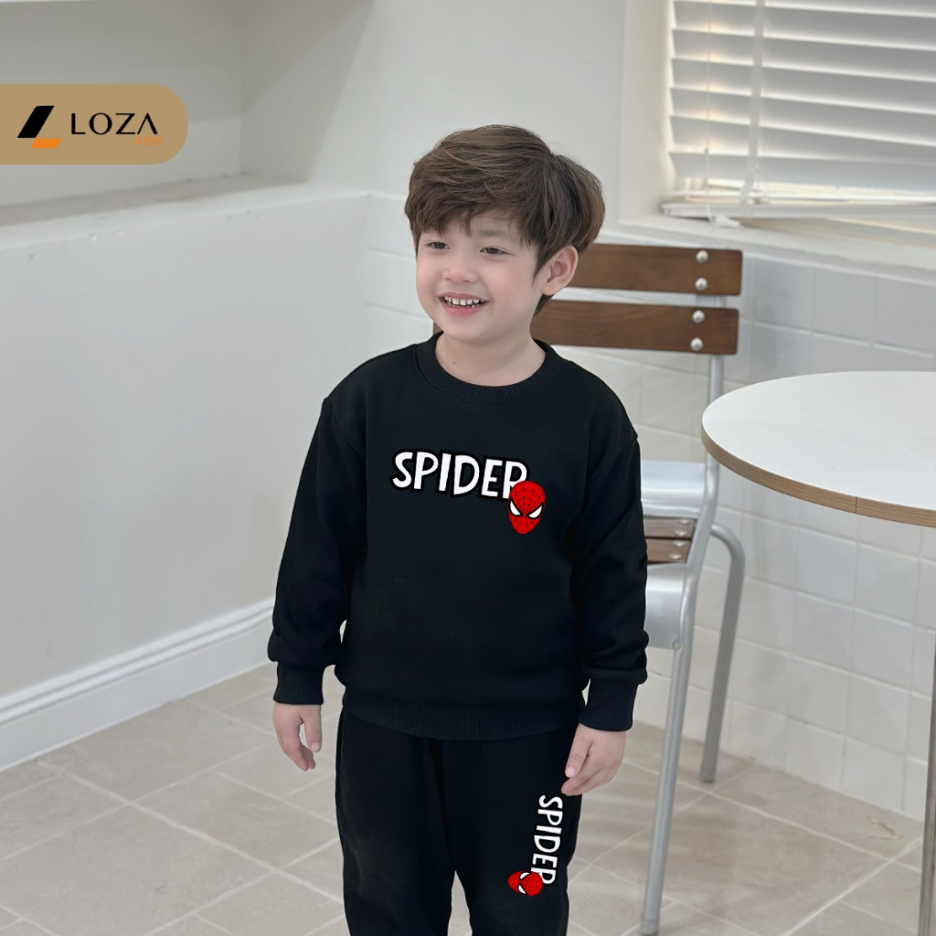Bộ nỉ bé trai in hình SPIDER - Loza Kids BI556_thumbnail_3