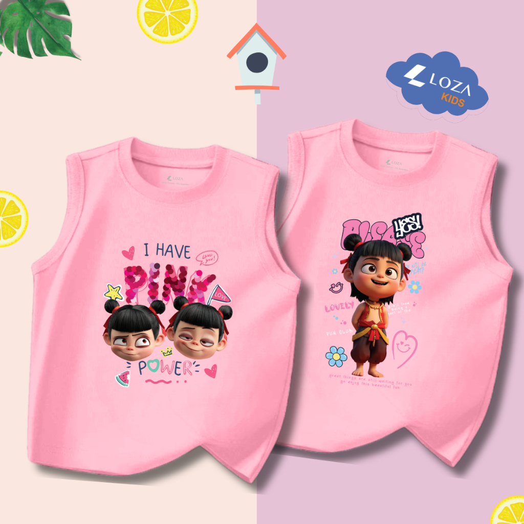 Áo thun sát nách bé gái in hình Natra - Loza Kids ST002_thumbnail_1