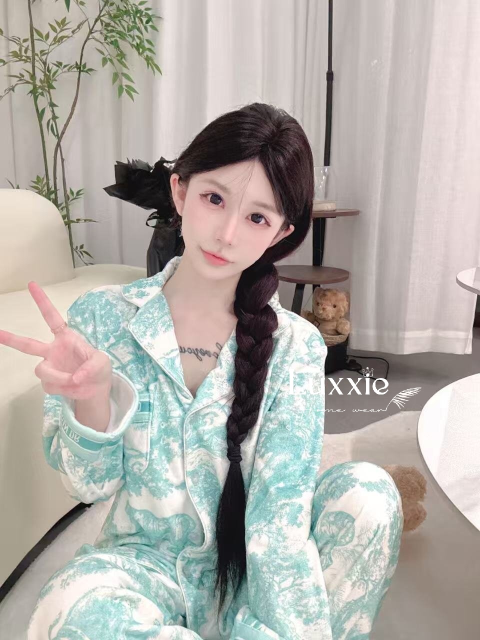 NHUNG39 Bộ ngủ nhung nỉ DR_thumbnail_6