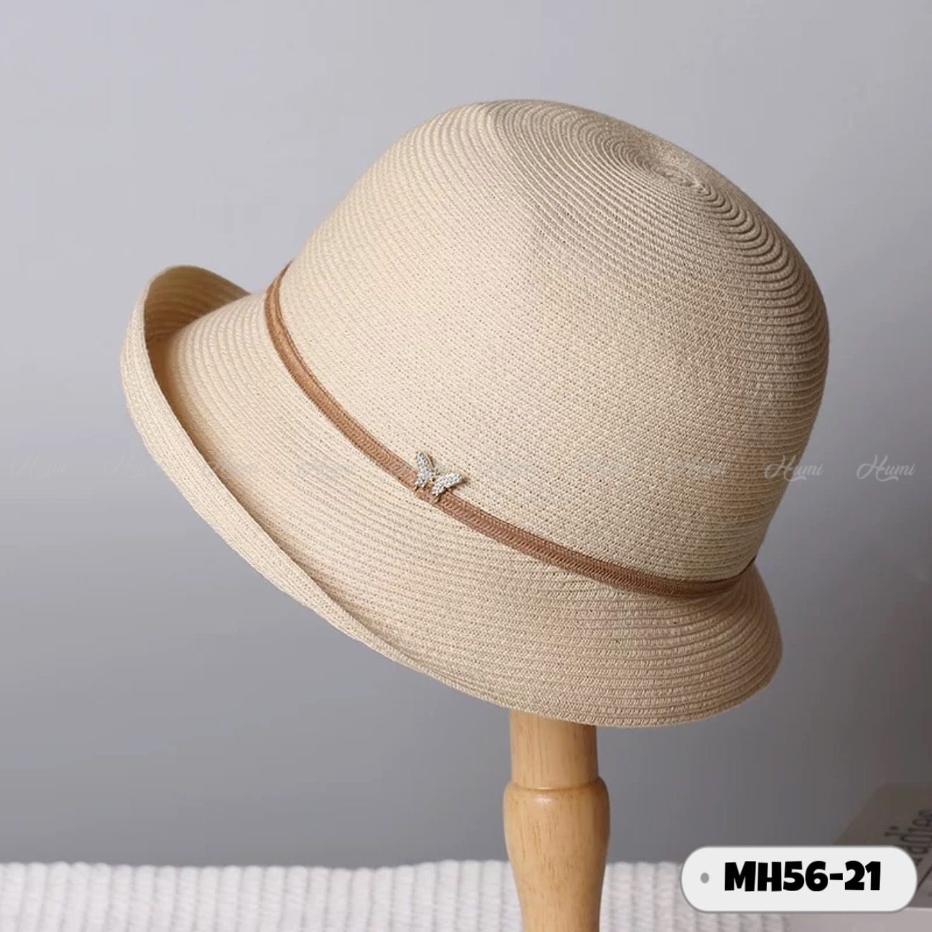 MŨ CÓI NỮ VÀNH CONG ĐAI ĐAI BƯỚM (MH56-21 Be)