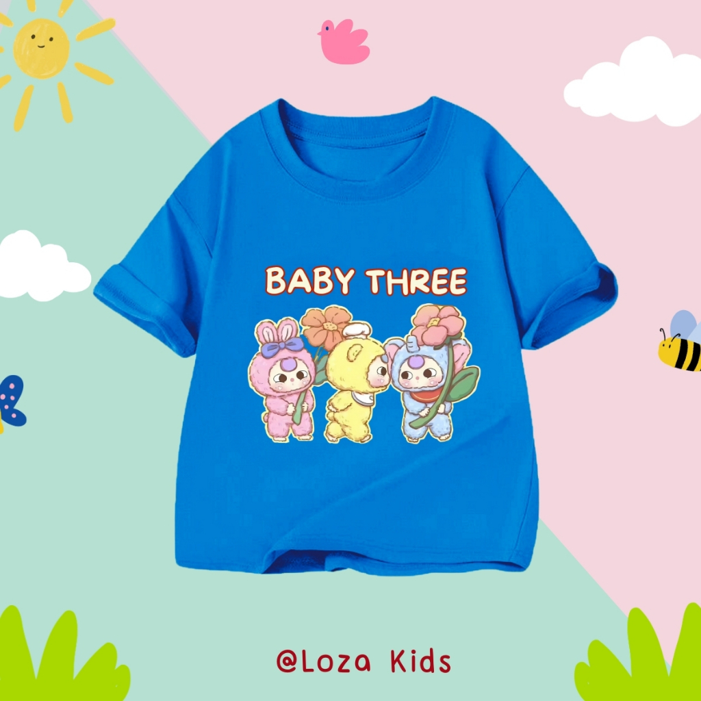Áo thun bé gái in hình Baby three - Loza Kids AT2914_thumbnail_4