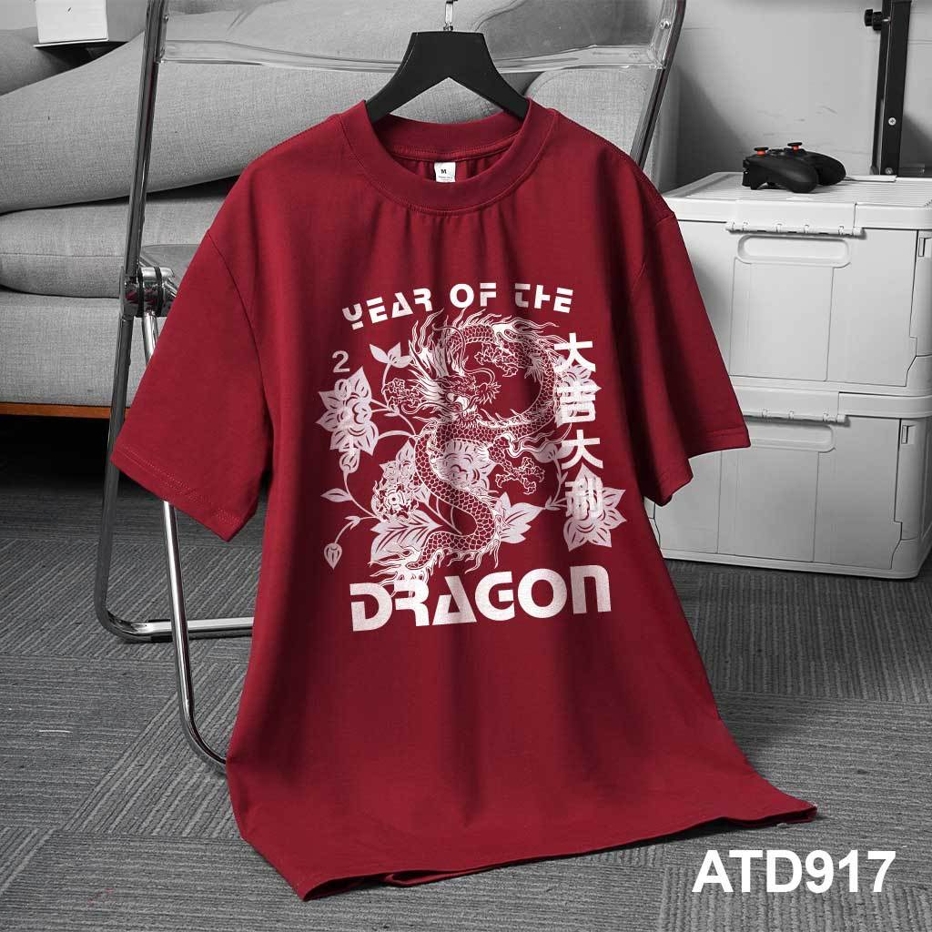 Áo phông nam tết in hình rồng form rộng local brand ATD917 Miucho Iconic tay ngắn vải cotton cổ tròn in artwork_thumbnail_3