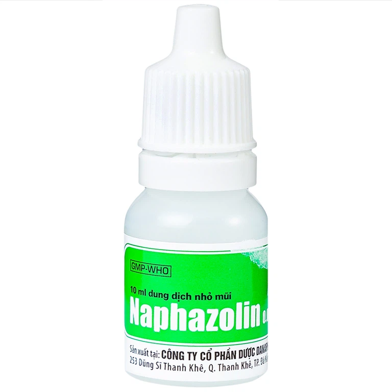 Naphazolin 0.05%-Thuốc nhỏ mũi điều trị nghẹt mũi, sổ mũi, viêm mũi (10ml)