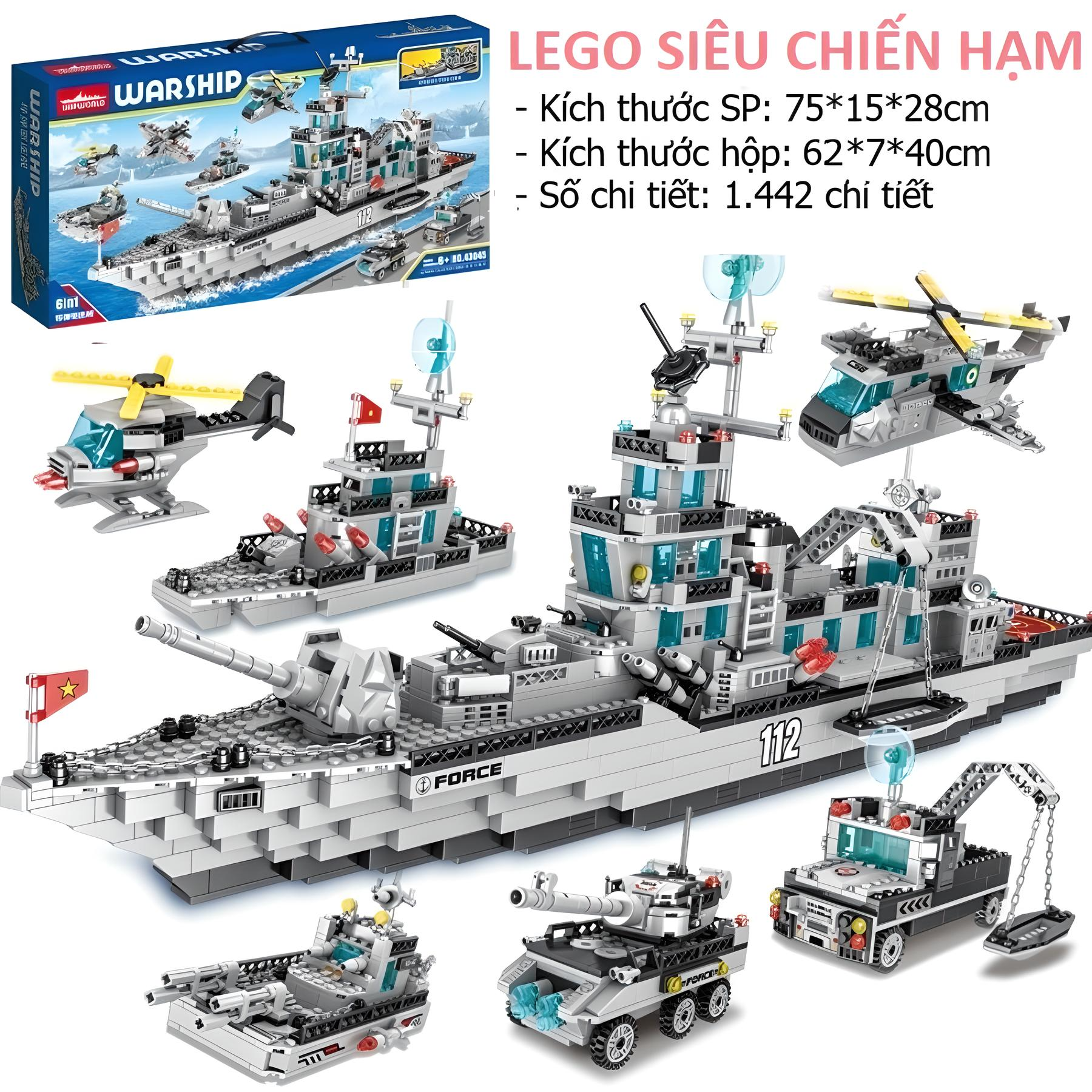 LEGO Đồ chơi lắp ghép 𝐓𝐚̀𝐮 𝐂𝐡𝐢𝐞̂́𝐧 𝐇𝐚̣𝐦 6 trong 1_thumbnail_12