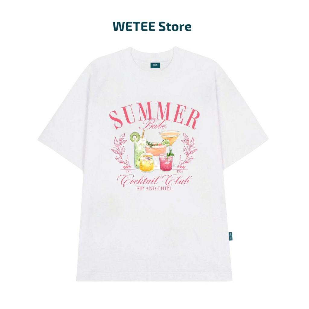 Áo thun unisex UX30 SUMMER VIBE đi chơi đi biển dáng oversized local brand WETEE - T048_thumbnail_0