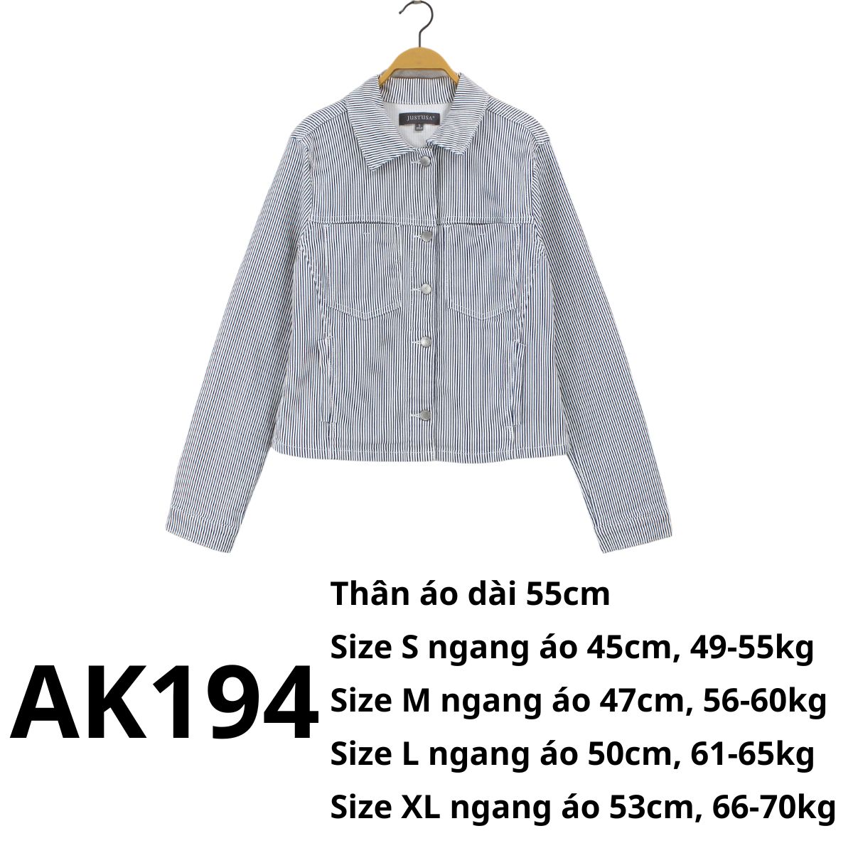 AK194-ÁO KHOÁC JEANS-SỌC