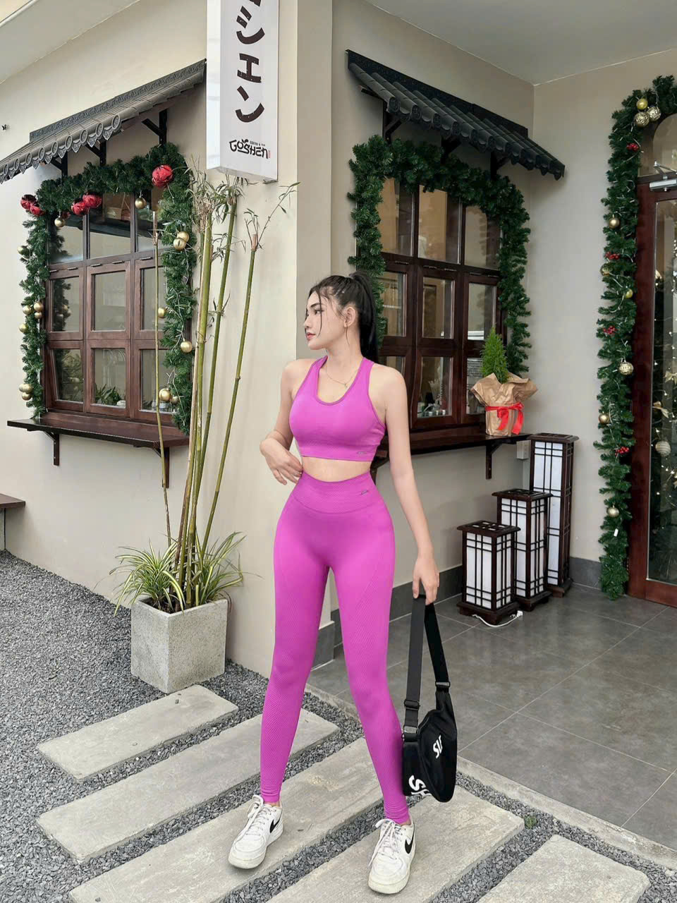 Bộ Quần Áo Thể Thao Tập Gym Yoga Nữ Dáng Dài Ba Lỗ Basic, Chất Dệt Mềm Mịn_thumbnail_16