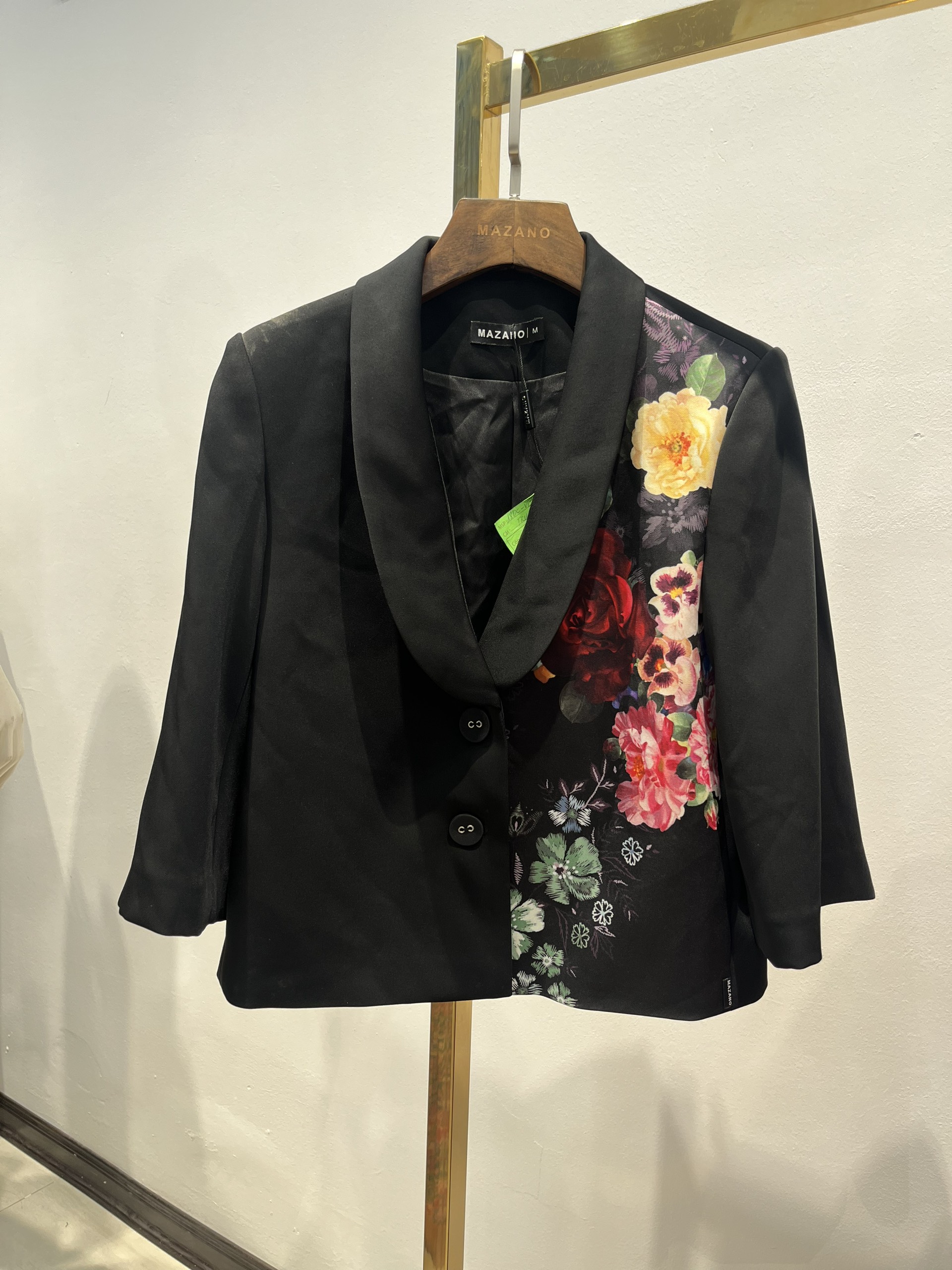 Áo Vest vải Gấm in hoa cách điệu